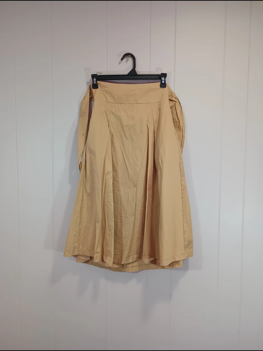 SJ Style Brand Light Beige Circle Skirt with Soft Pleats